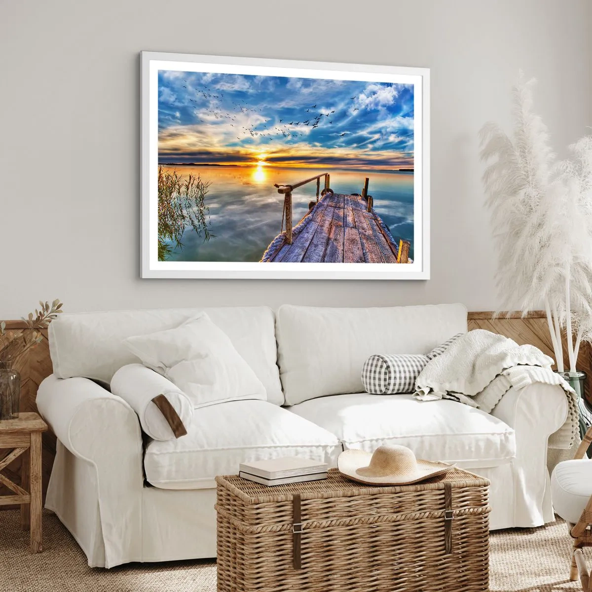 Poszter fekete keretben - Megnyugszik a szél - 91x61 cm