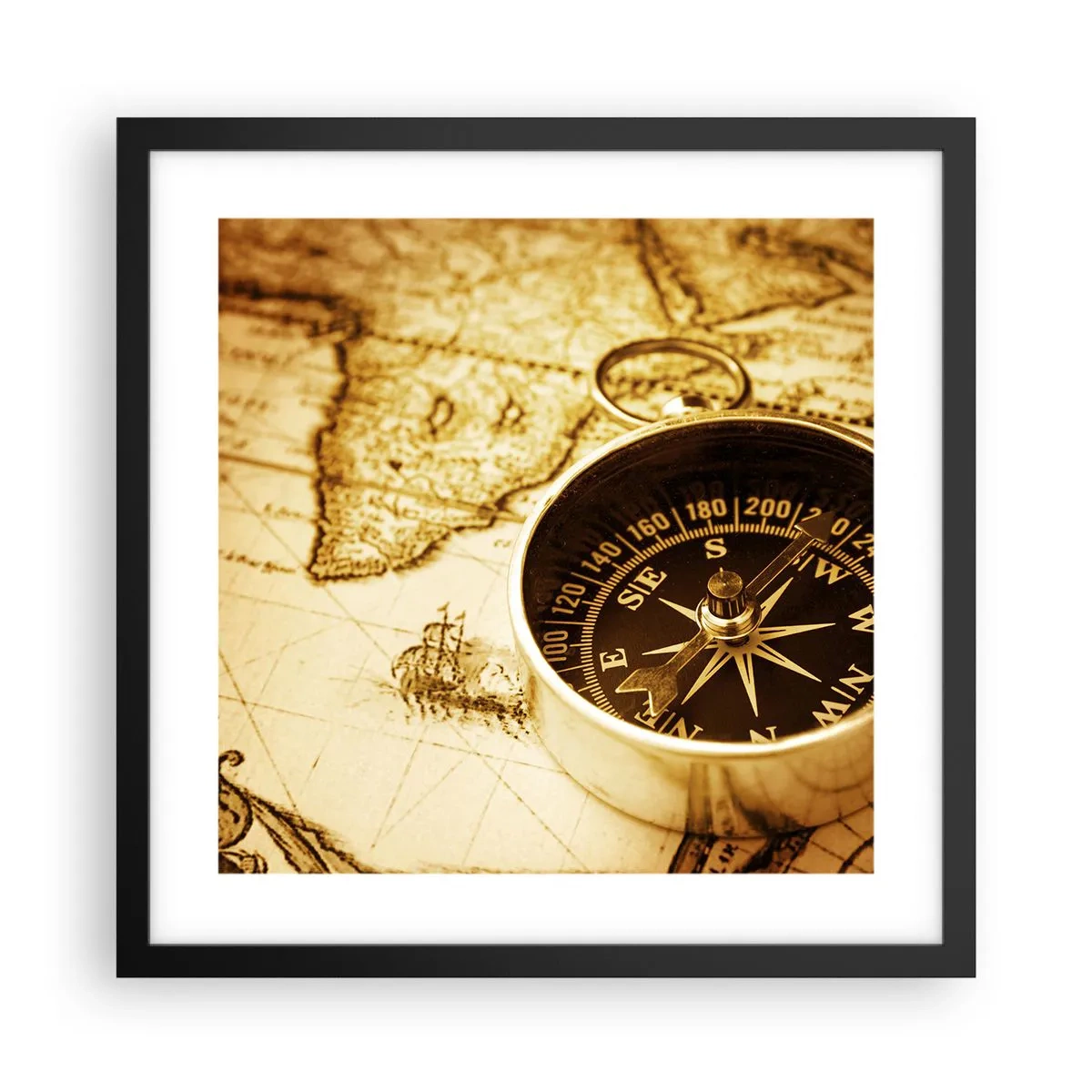 Poszter fehér keretben - Keletre, vagy nyugatra? - 40x40 cm