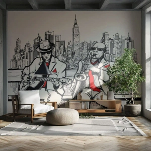 Fotótapéta Premium Sand - New York-i improvizáció - Zene, Dzsessz, New York - 100x70 cm