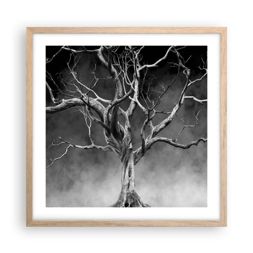 Poszter világos tölgy keretben - Ősi és szent - 50x50 cm