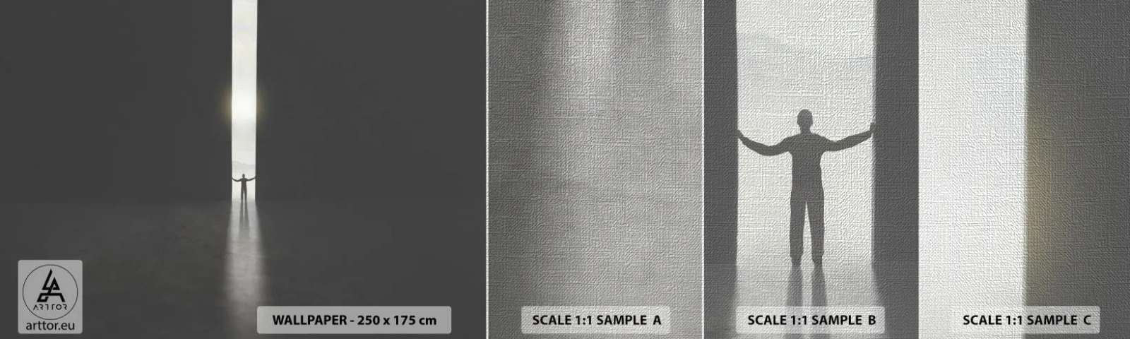 Fotótapéta Minta Premium Canvas - Egy lépés a fényes jövő felé - Absztrakció, Férfi, Darab - 100x30 cm