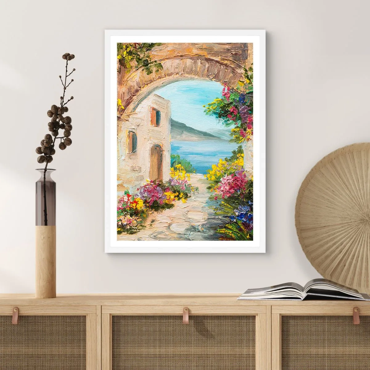 Poszter fekete keretben - Egy tengerparti vidék varázsa - 40x50 cm