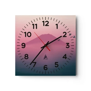 Falióra, Óra - Vándorok a felhők felett - 40x40 cm