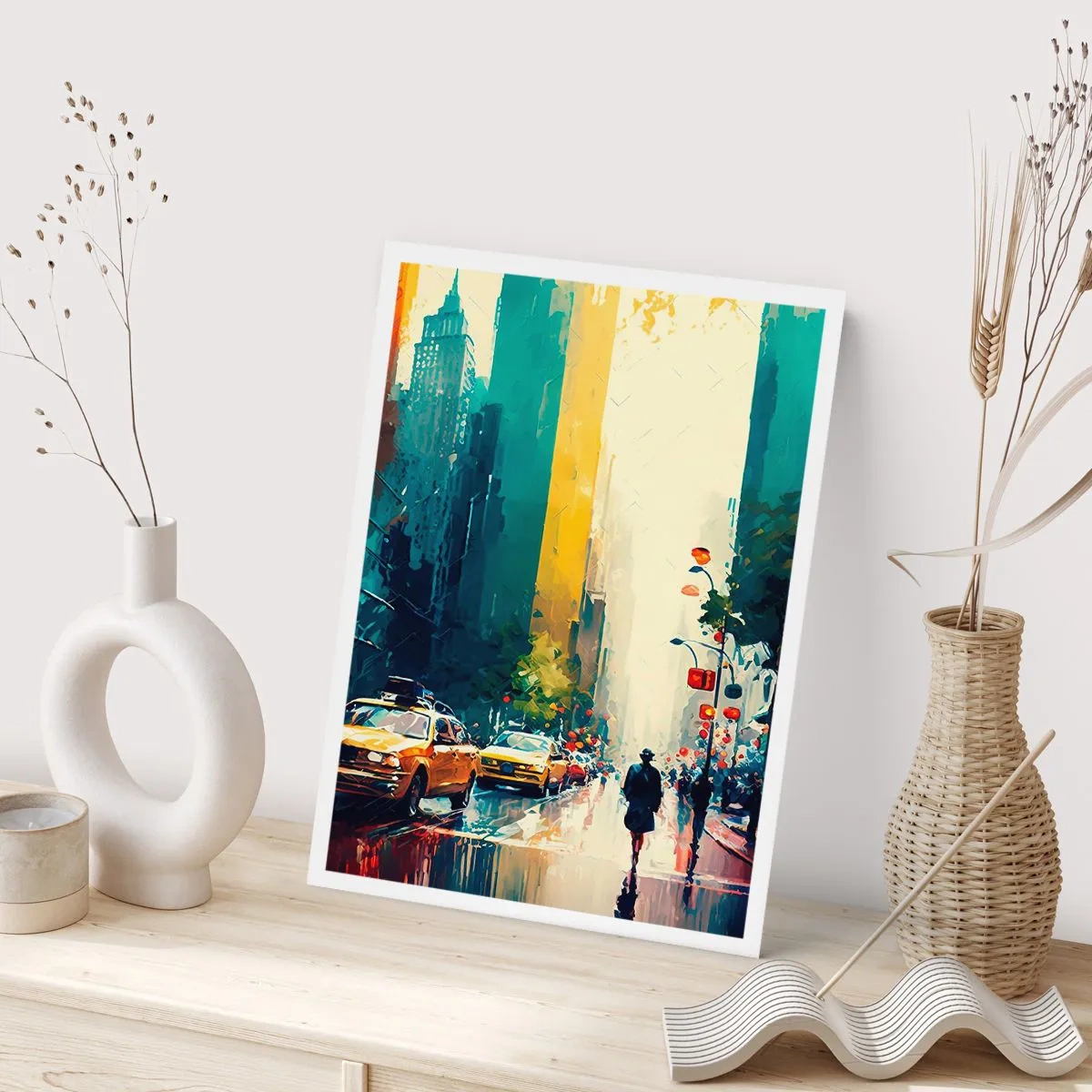 Poszter - New York - itt még az eső is színes. - 61x91 cm