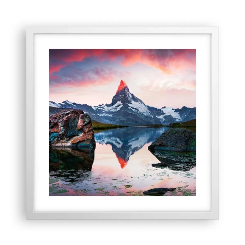 Poszter fekete keretben - A hegyek szíve forró - 40x40 cm