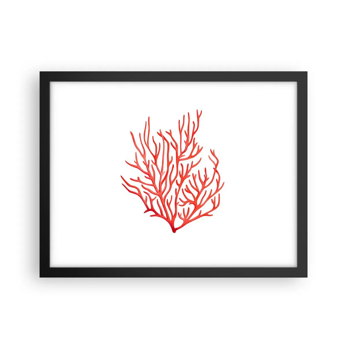Poszter fehér keretben - Korall filigrán - 40x30 cm