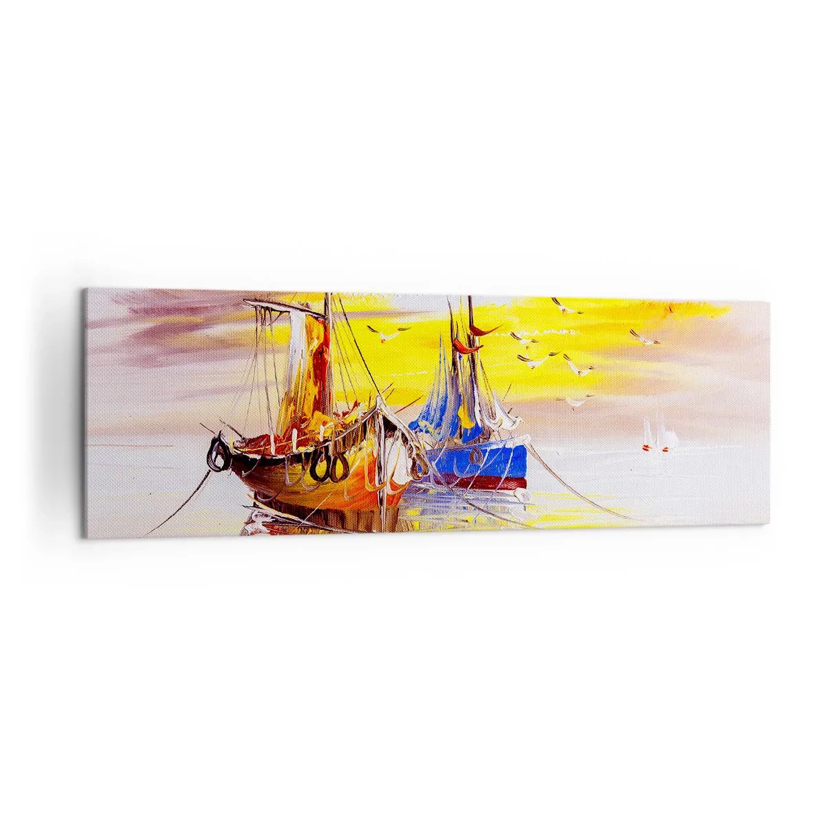 Vászonkép - Megérdemelt pihenés a kikötőben - 160x50 cm