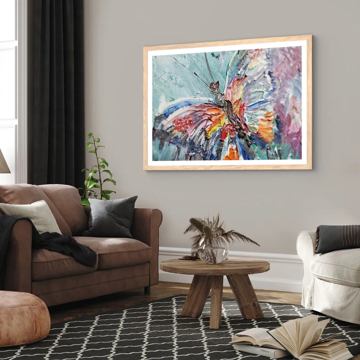 Poszter világos tölgy keretben - A természet által festett - 100x70 cm