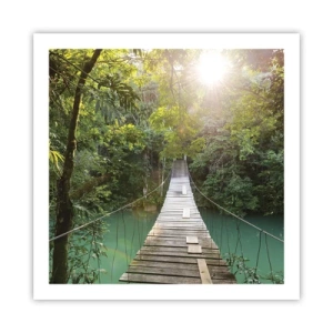 Poszter - Az azúrkék vízen át az azúrkék erdőbe - 60x60 cm