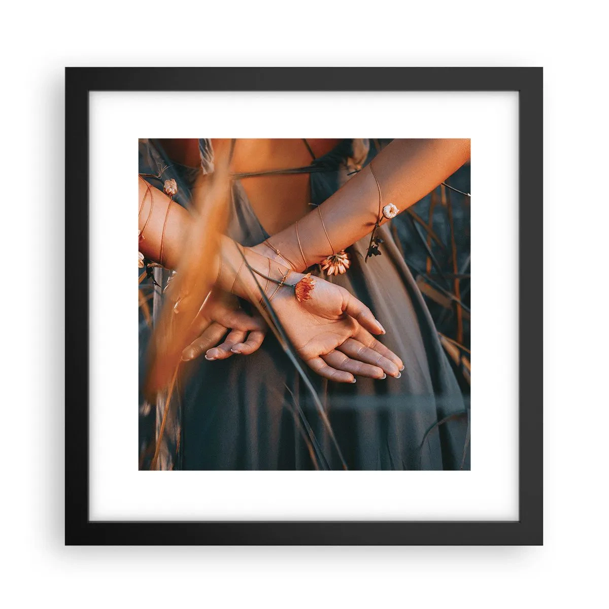 Poszter fehér keretben - Kapcsolatban a természettel - 30x30 cm