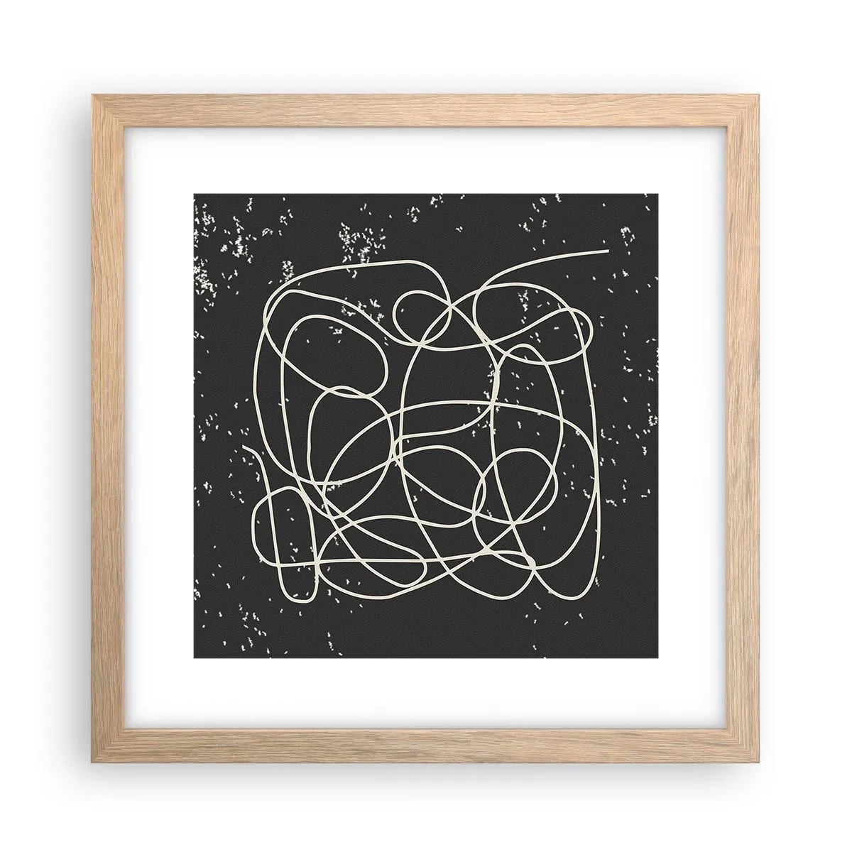 Poszter világos tölgy keretben - Gondolatok elkalandozása - 30x30 cm