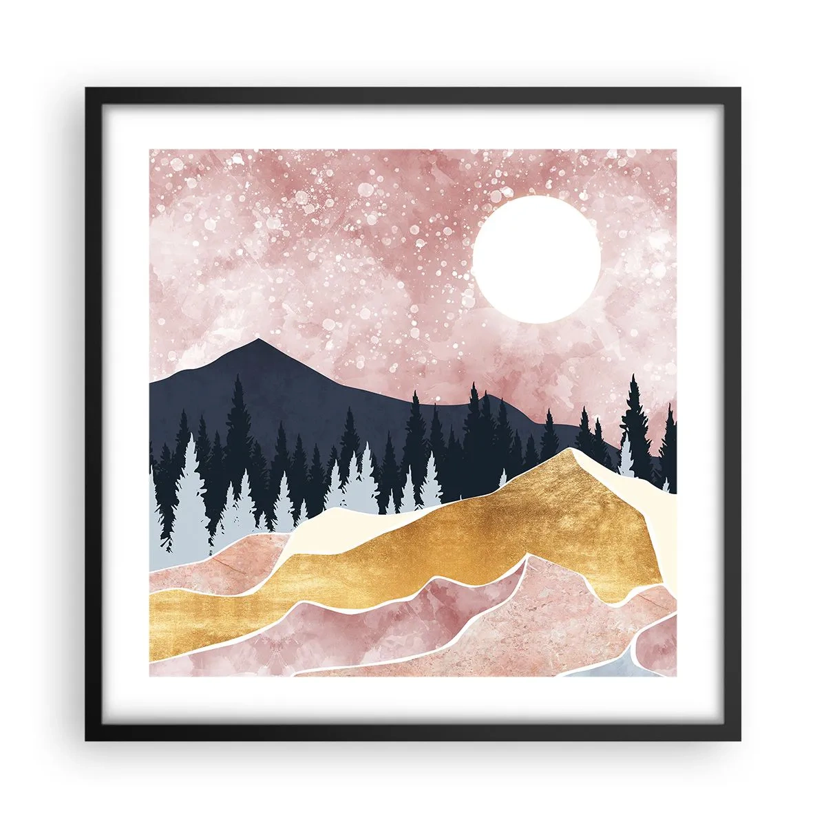Poszter fehér keretben - Éjjeli őrség - 50x50 cm