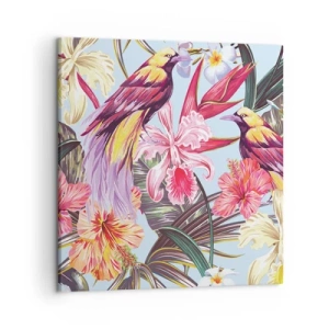 Vászonkép - Szirmok és tollak - 50x50 cm