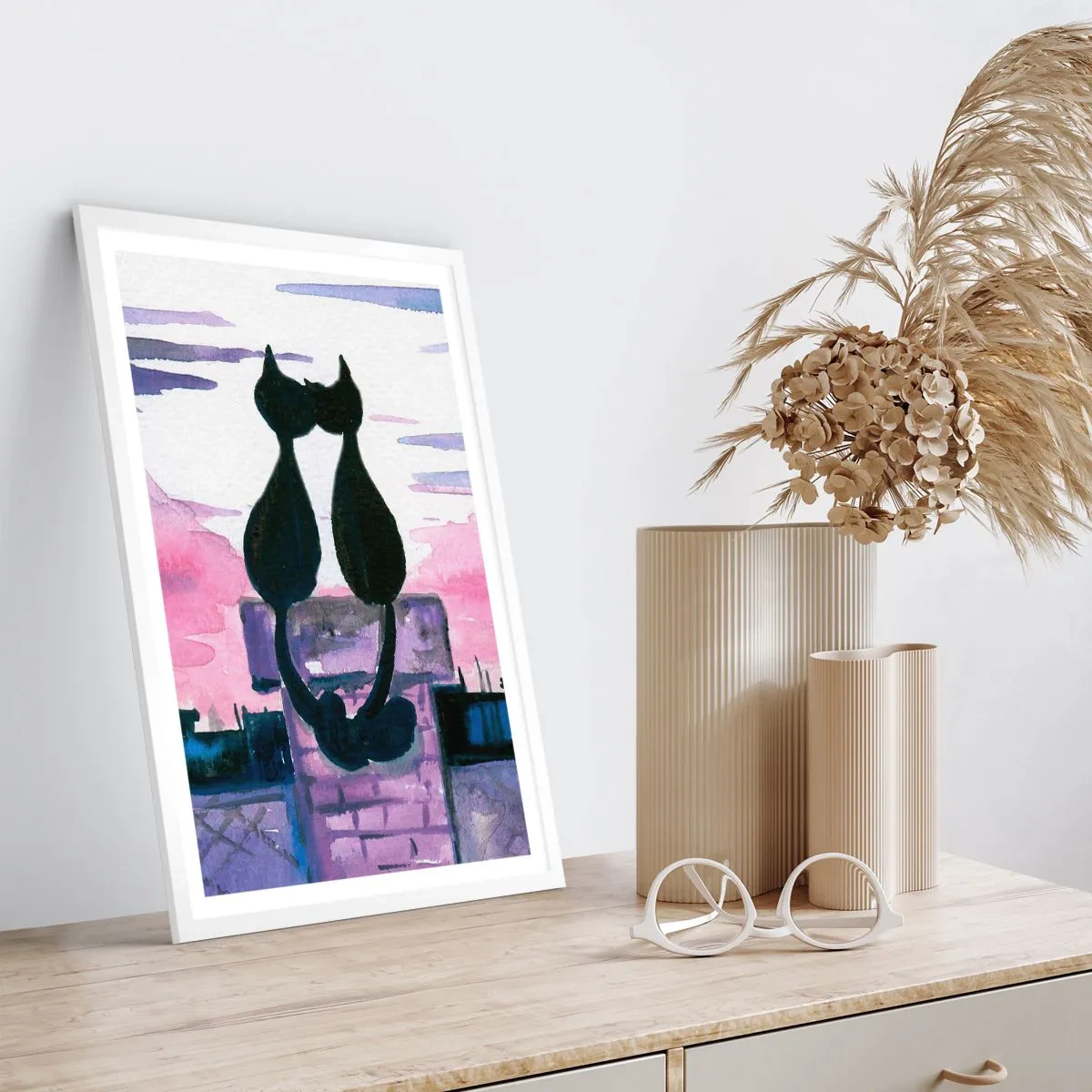 Poszter fekete keretben - Rendez-vous a holdfénynél - 61x91 cm