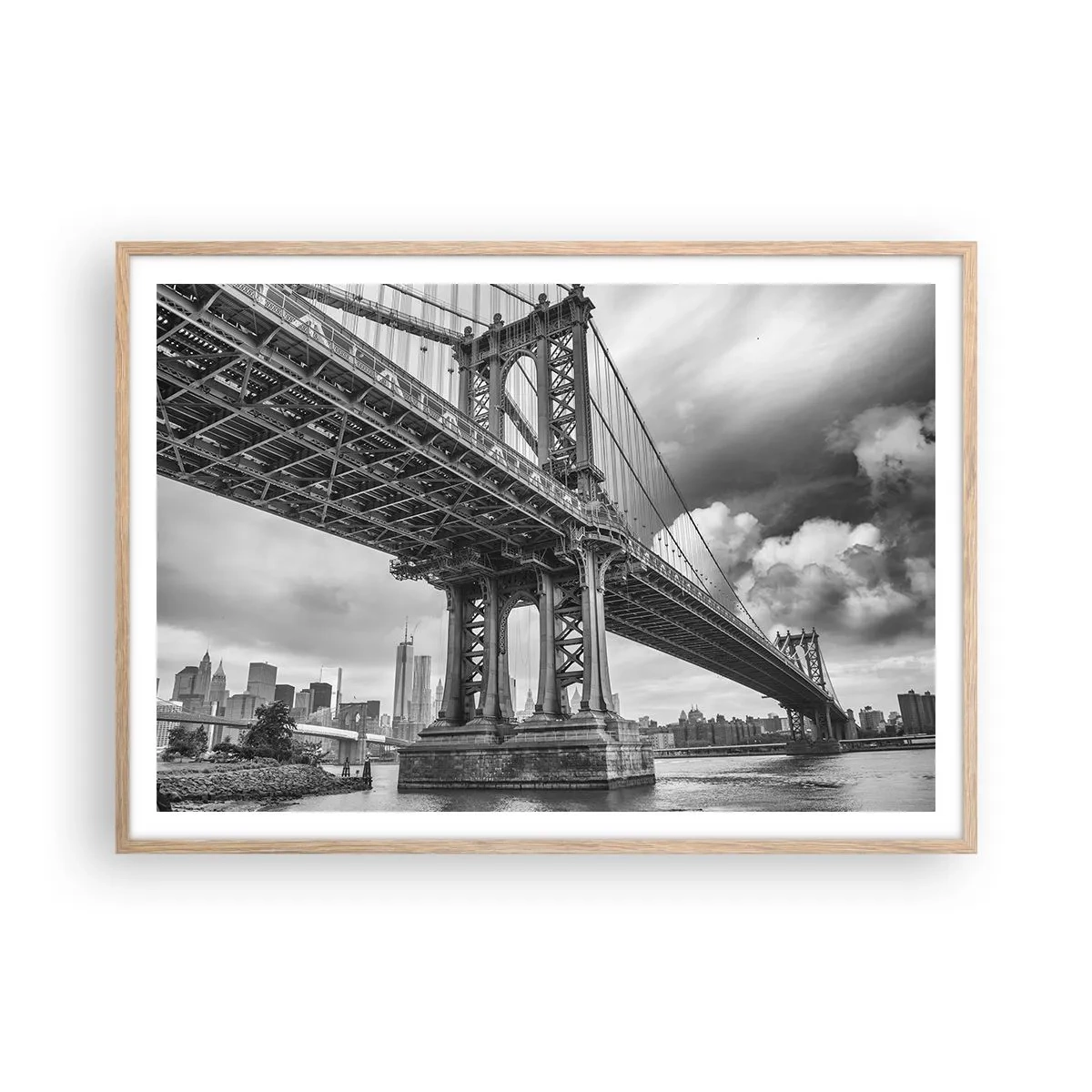 Poszter világos tölgy keretben - A város szívébe - 100x70 cm