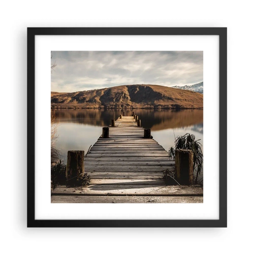 Poszter fehér keretben - Táj a csendben - 40x40 cm