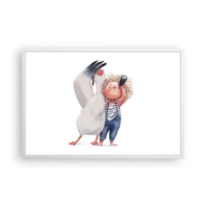 Poszter fekete keretben - Nagy utazási terve - 91x61 cm