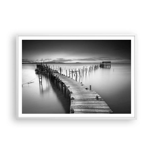 Poszter fekete keretben - Egy elfeledett part békéje - 100x70 cm