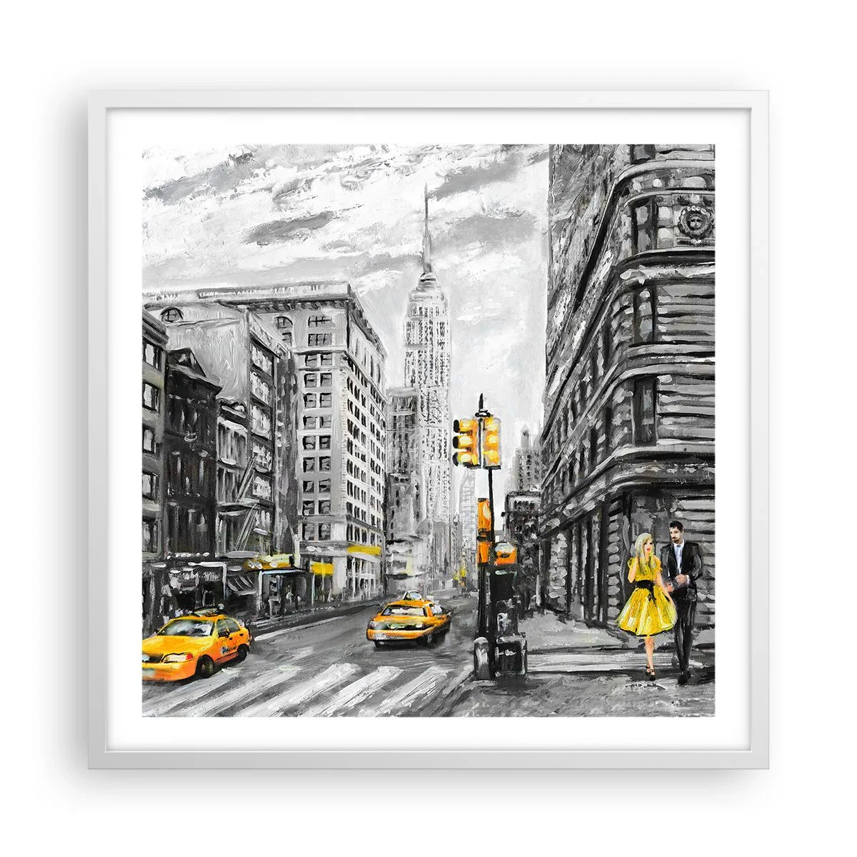Poszter fekete keretben - Egy New York-i történet - 60x60 cm