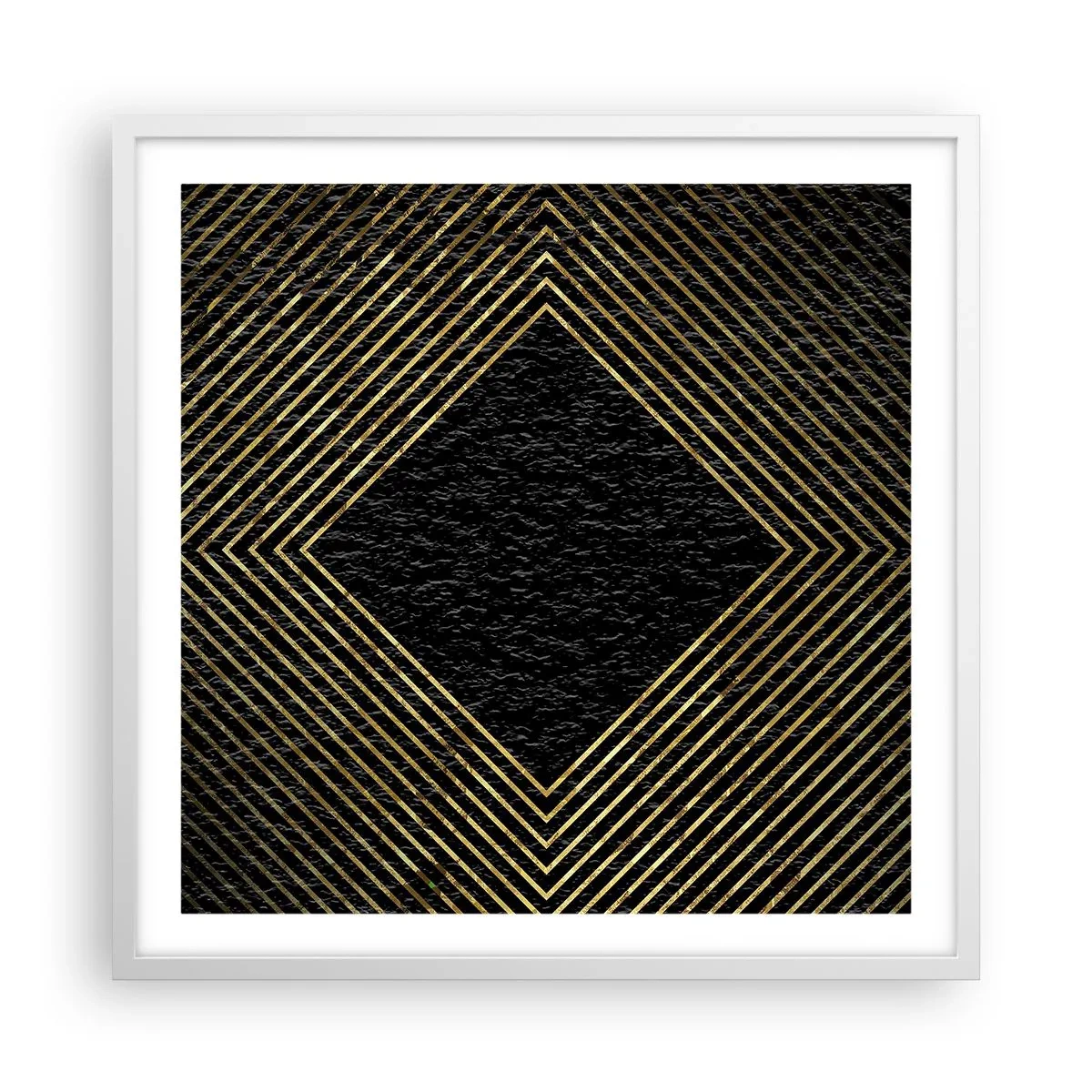 Poszter fekete keretben - Geometria glamour stílusban - 60x60 cm
