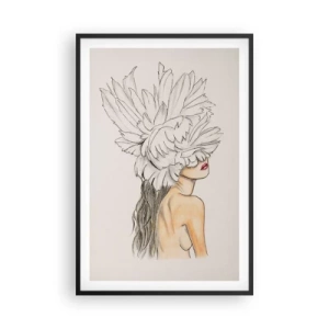 Poszter fehér keretben - Koronás szépség - 61x91 cm