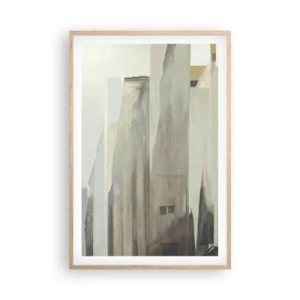 Poszter világos tölgy keretben - Álom a városról - 61x91 cm