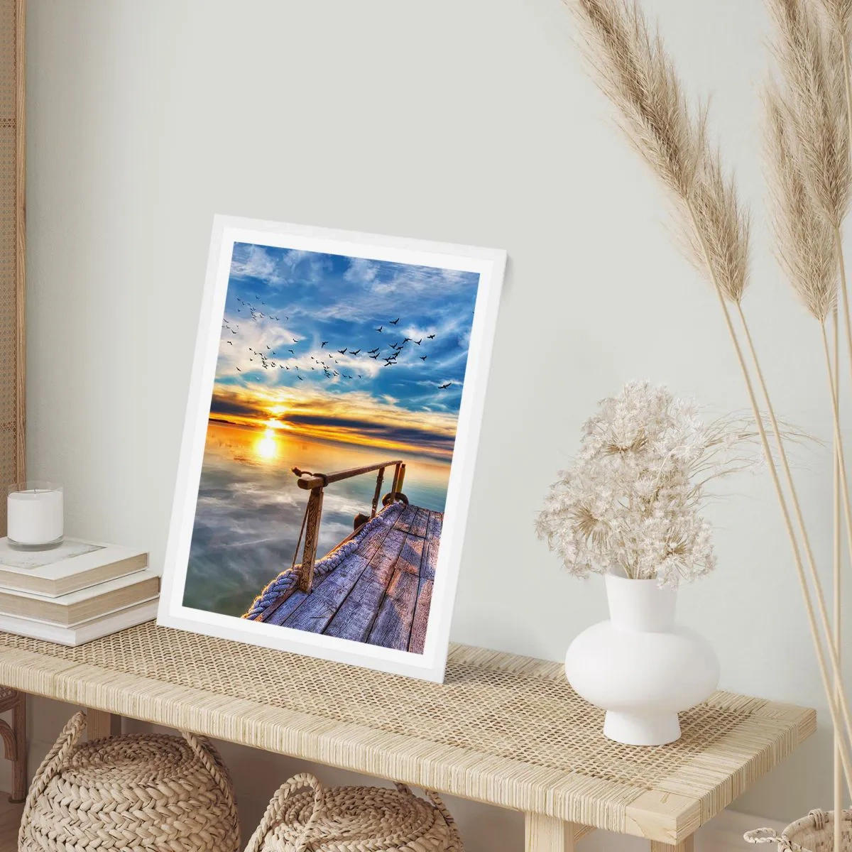 Poszter fekete keretben - Megnyugszik a szél - 61x91 cm