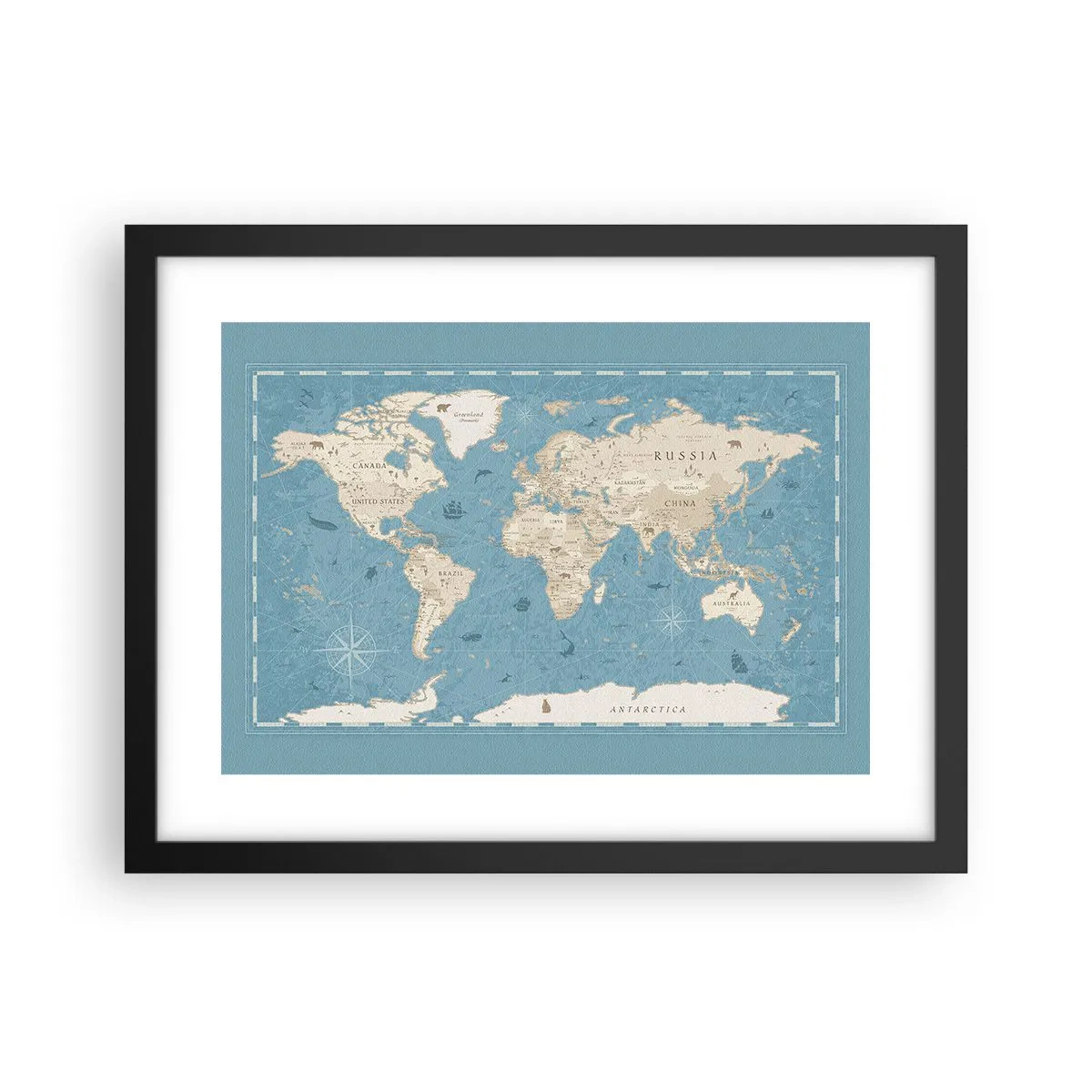 Poszter fehér keretben - Egy világ karnyújtásnyira - 40x30 cm