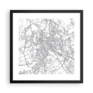 Poszter fehér keretben - Római kör - 40x40 cm