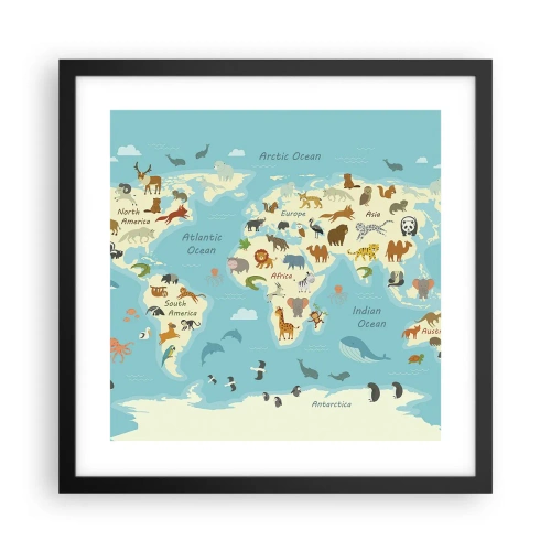 Poszter fehér keretben - Jó szomszédok - 40x40 cm