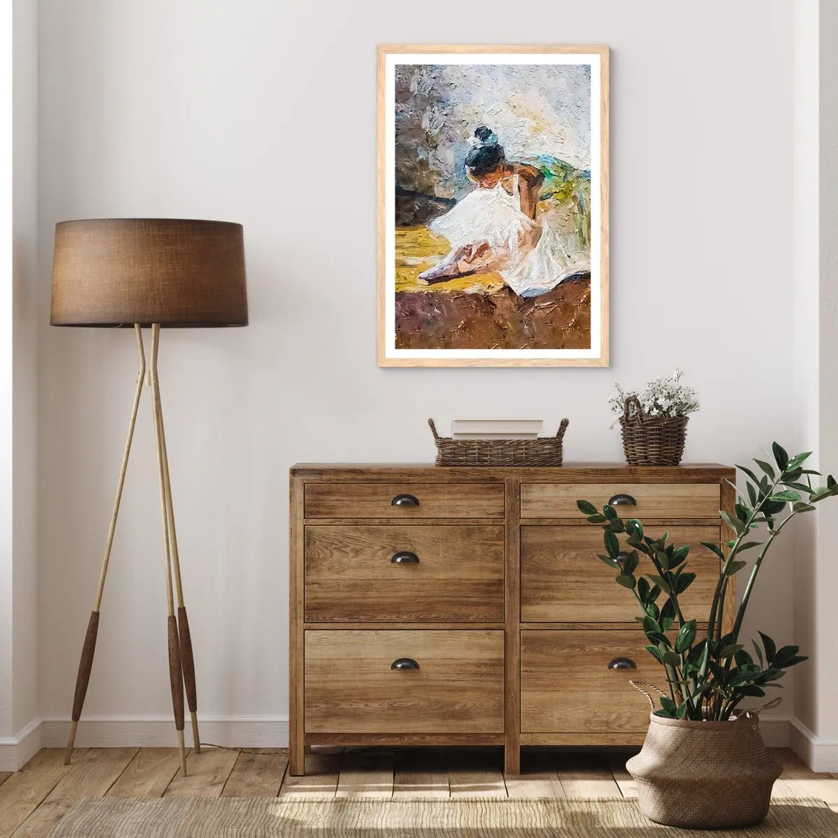 Poszter világos tölgy keretben - Degas festményéből - 40x50 cm