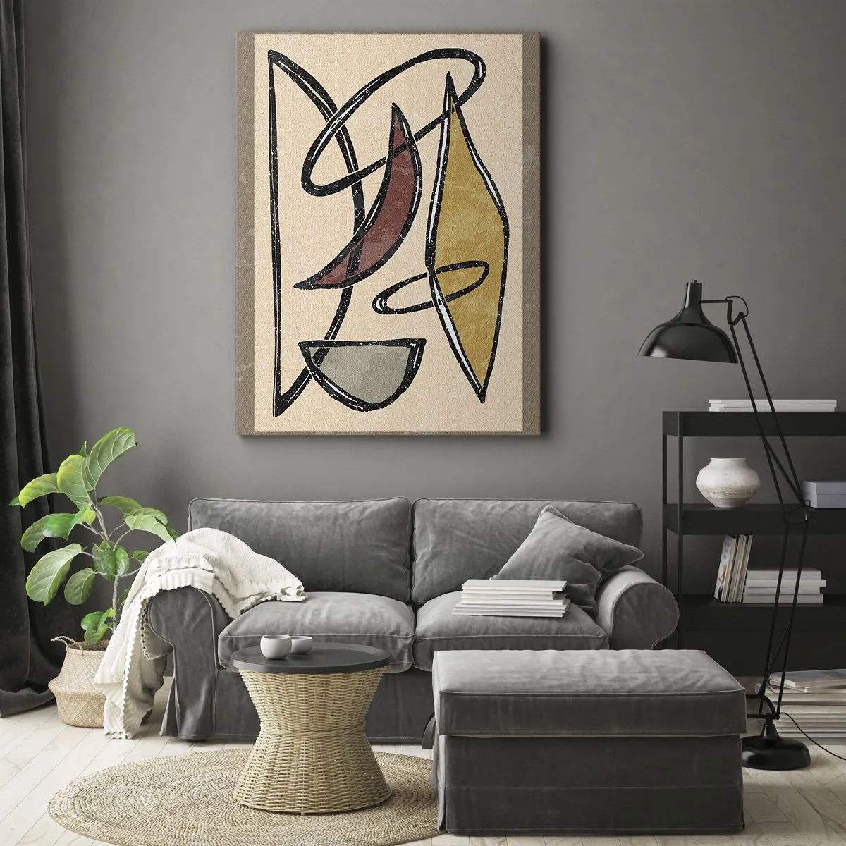 Vászonkép - Kompozíció - ívek és oválisok - 70x100 cm