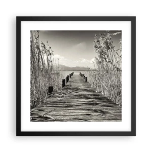 Poszter fehér keretben - A fű csendjében - 40x40 cm