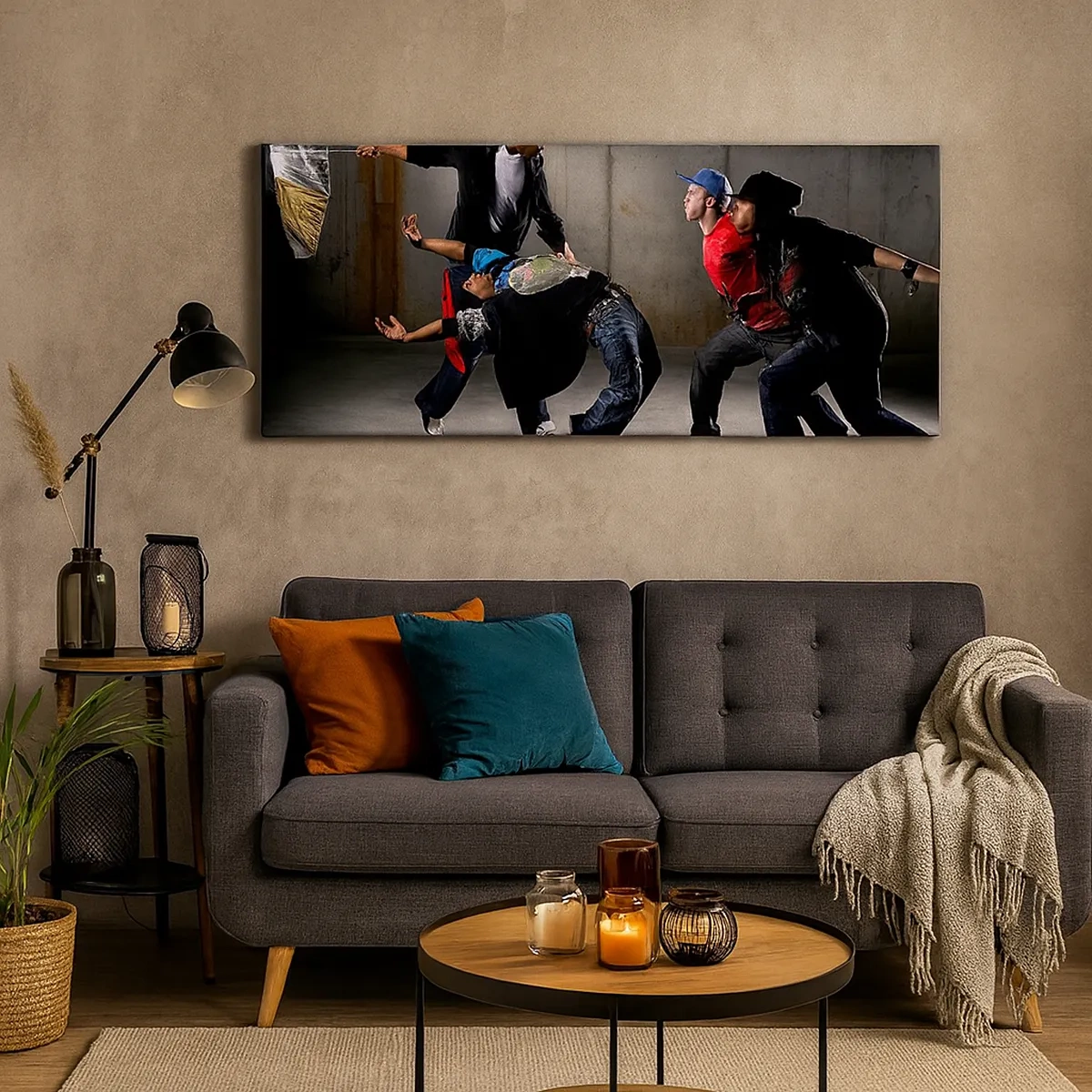 Vászonkép - Tánc az utcai széllel - 30x30 cm