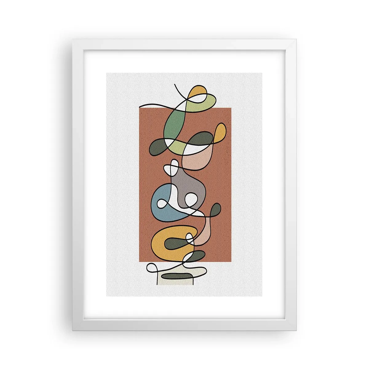 Poszter fekete keretben - Absztrakció: színes kuszaság - 30x40 cm