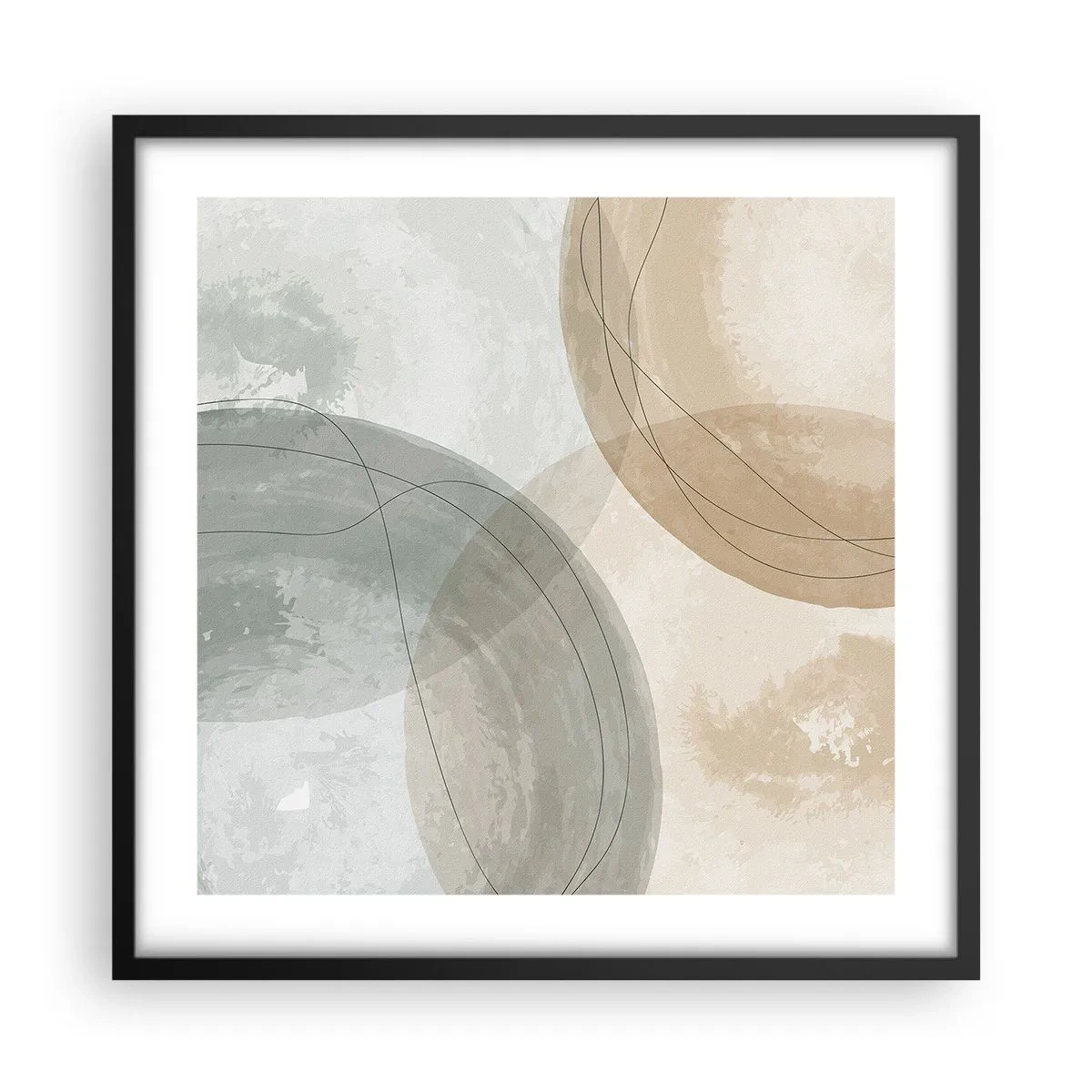 Poszter fehér keretben - világok behatolása - 50x50 cm