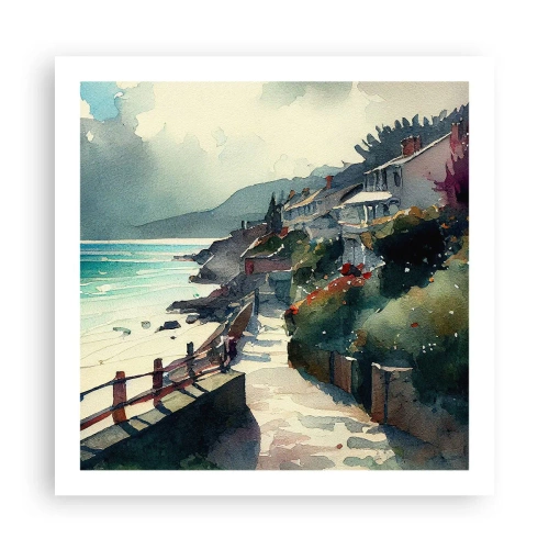 Poszter - Mediterrán város - 60x60 cm
