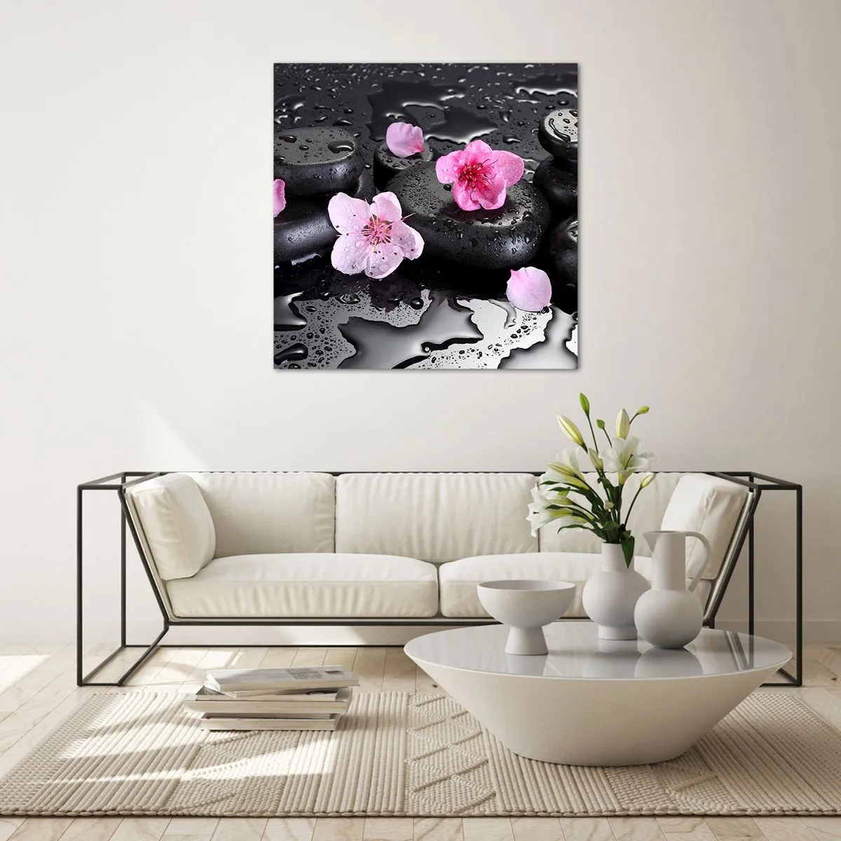 Üveg kép - És a kő leesik a szívről - 70x70 cm