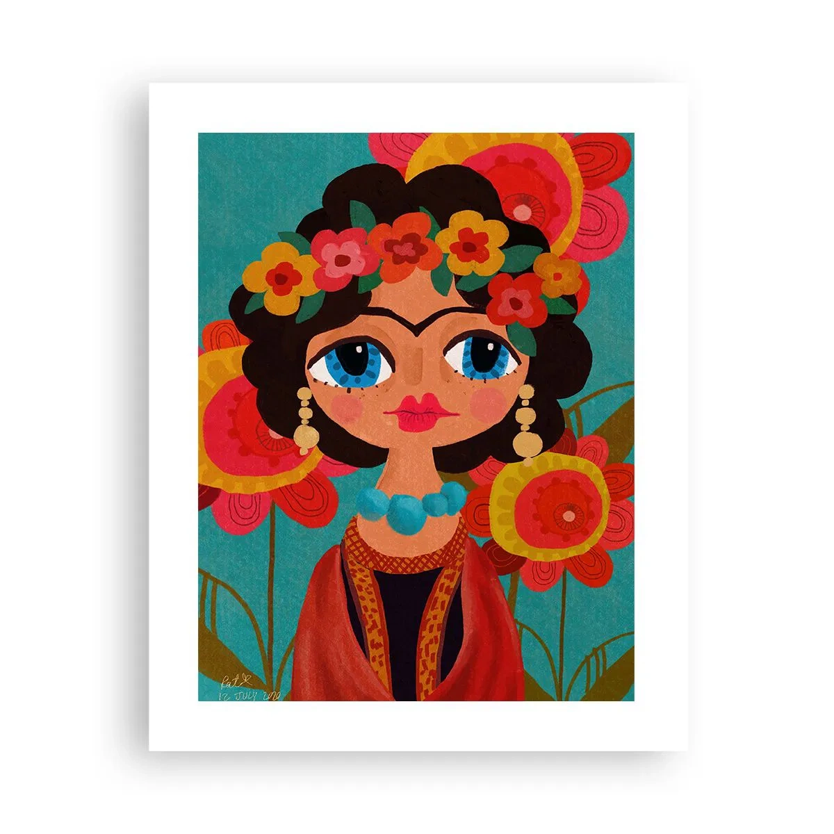 Poszter - A mákos leány - 40x50 cm