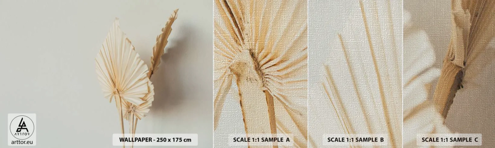 Fotótapéta Minta Premium Canvas - Ha vigaszra van szükséged - Fényes, Minimalizmus, Levél növényen - 100x30 cm