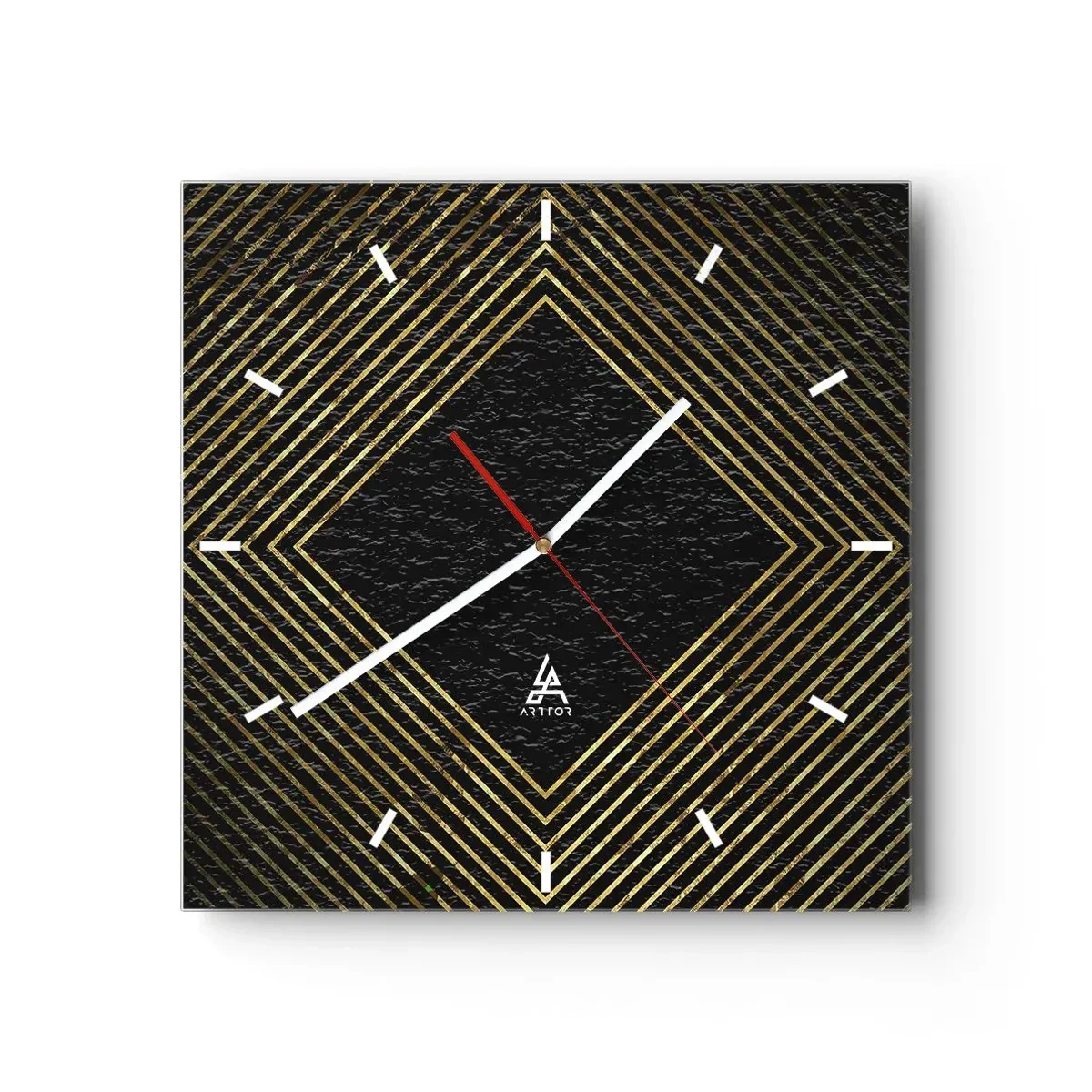 Falióra, Óra - Geometria glamour stílusban - 40x40 cm