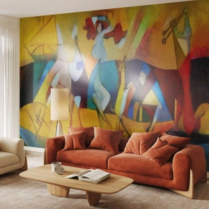 Fotótapéta Premium Sand - Nap - élet - boldogság - Állatok, Afrika, Kubizmus - 400x280 cm