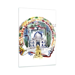 Üveg kép - Hindu világegyensúly - 50x70 cm