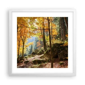 Poszter fekete keretben - Itt az ideje a pihenésnek - 40x40 cm