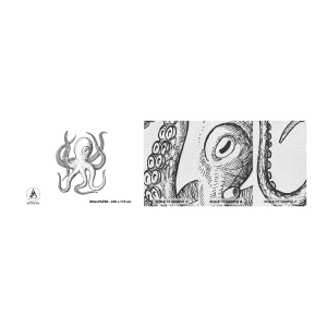 Fotótapéta Minta Premium Canvas - Hullámokkal táncoló - Polip, Rajz, Tengerpart - 100x30 cm