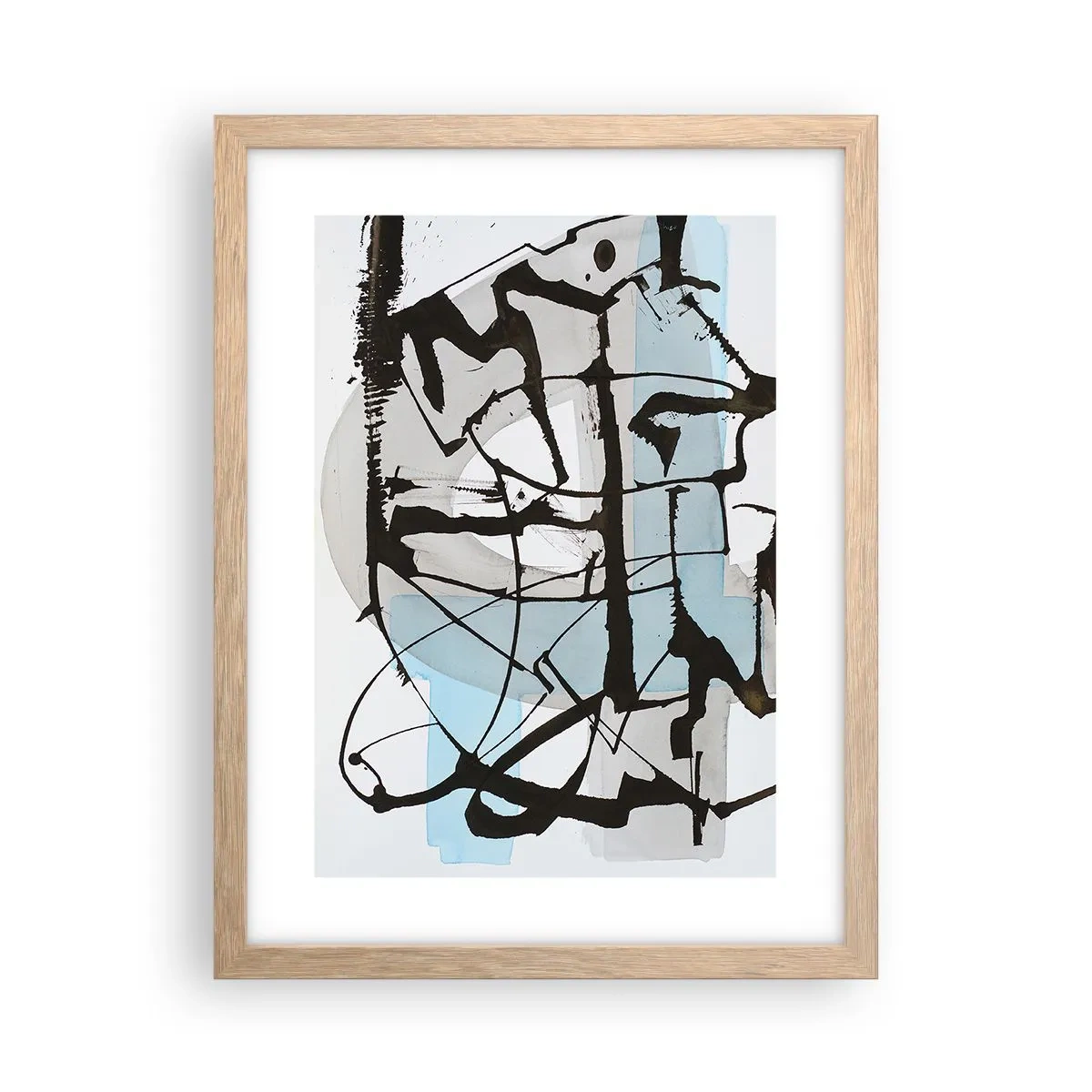 Poszter világos tölgy keretben - Mindennek ellenére kék - 30x40 cm