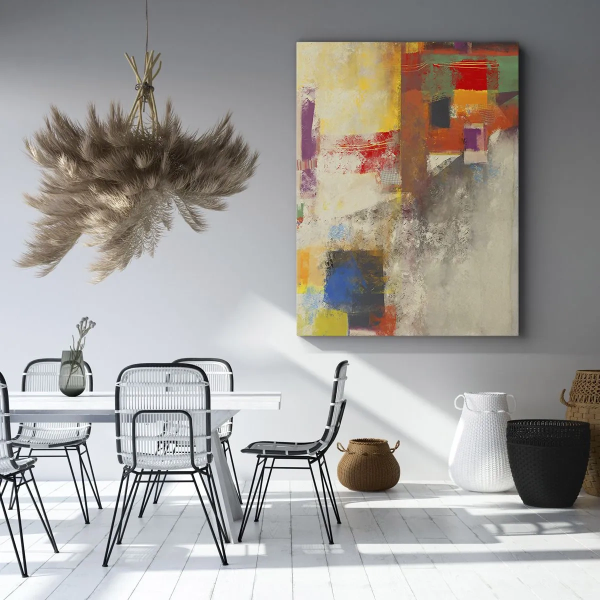 Vászonkép - Színgeometria - 55x100 cm