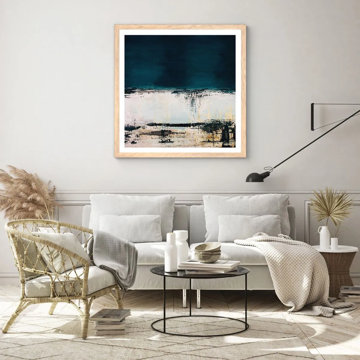 Poszter világos tölgy keretben - Vízszintes kompozíció - 30x30 cm