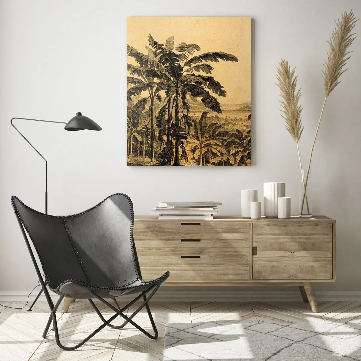 Üveg kép - Gyarmati klímában - 50x70 cm