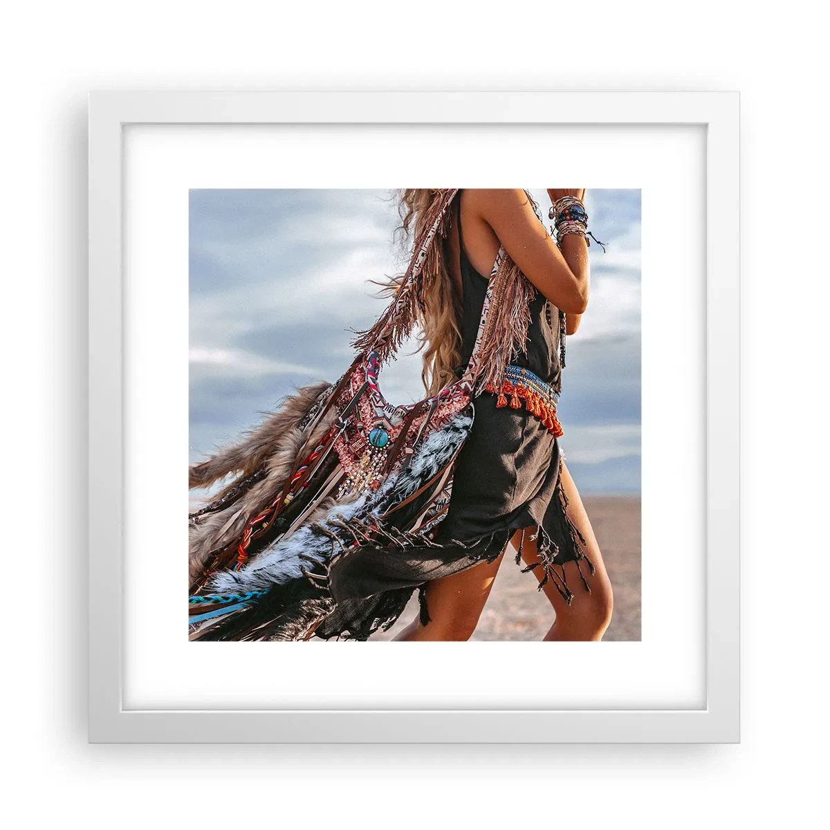 Poszter fekete keretben - Sámán párja - 30x30 cm